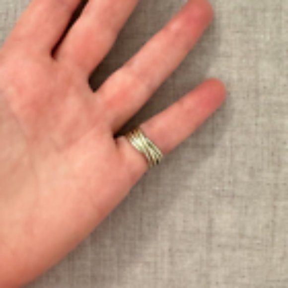 Vintage 14K Yellow Gold Rolling Ring Made of Six (6) Intertwined Bands Size 5.5 - Picture 3 of 8